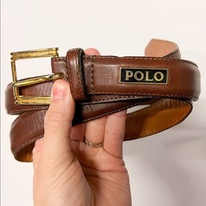 Polo by Ralph Lauren Brown Leather Mens Belt Size 36” ACCEPTING OFFERS